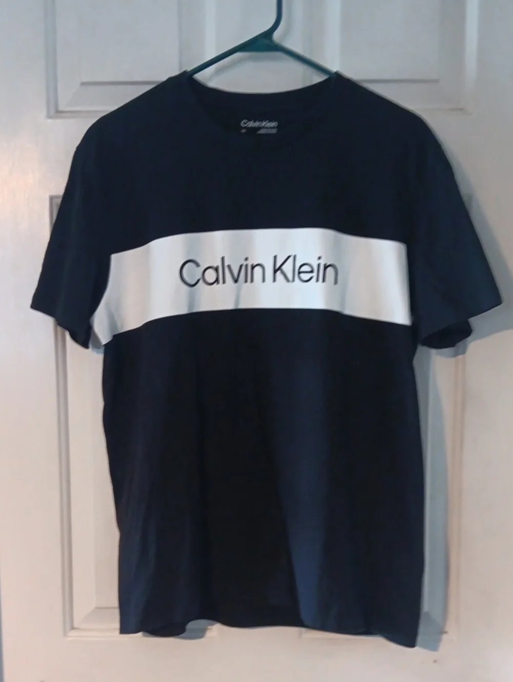 Calvin Klein Black Short Sleeve Tee with White Logo Band